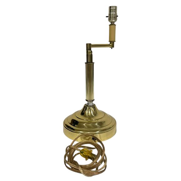 Vintage Swing Arm Brass 13” Table Desk Lamp Underwriters Laboratories - Picture 9 of 11